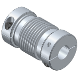 WK3-E - Miniature Metal Bellow Coupling with clamping hub  stainless steel version